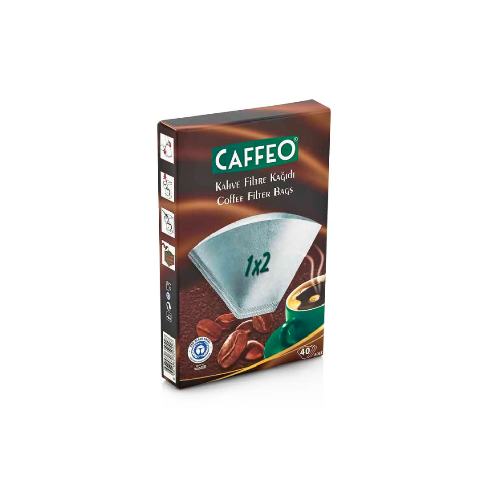 Caffeo 1x2/40 Beyaz Kahve Filtre Kağıdı