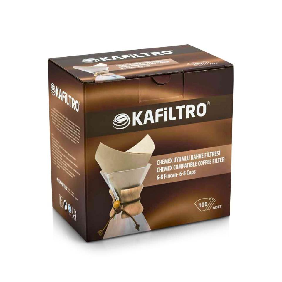 Kafiltro Chemex Filtre Kâğıdı 5-8 Fincan Uyumlu 100 Adet