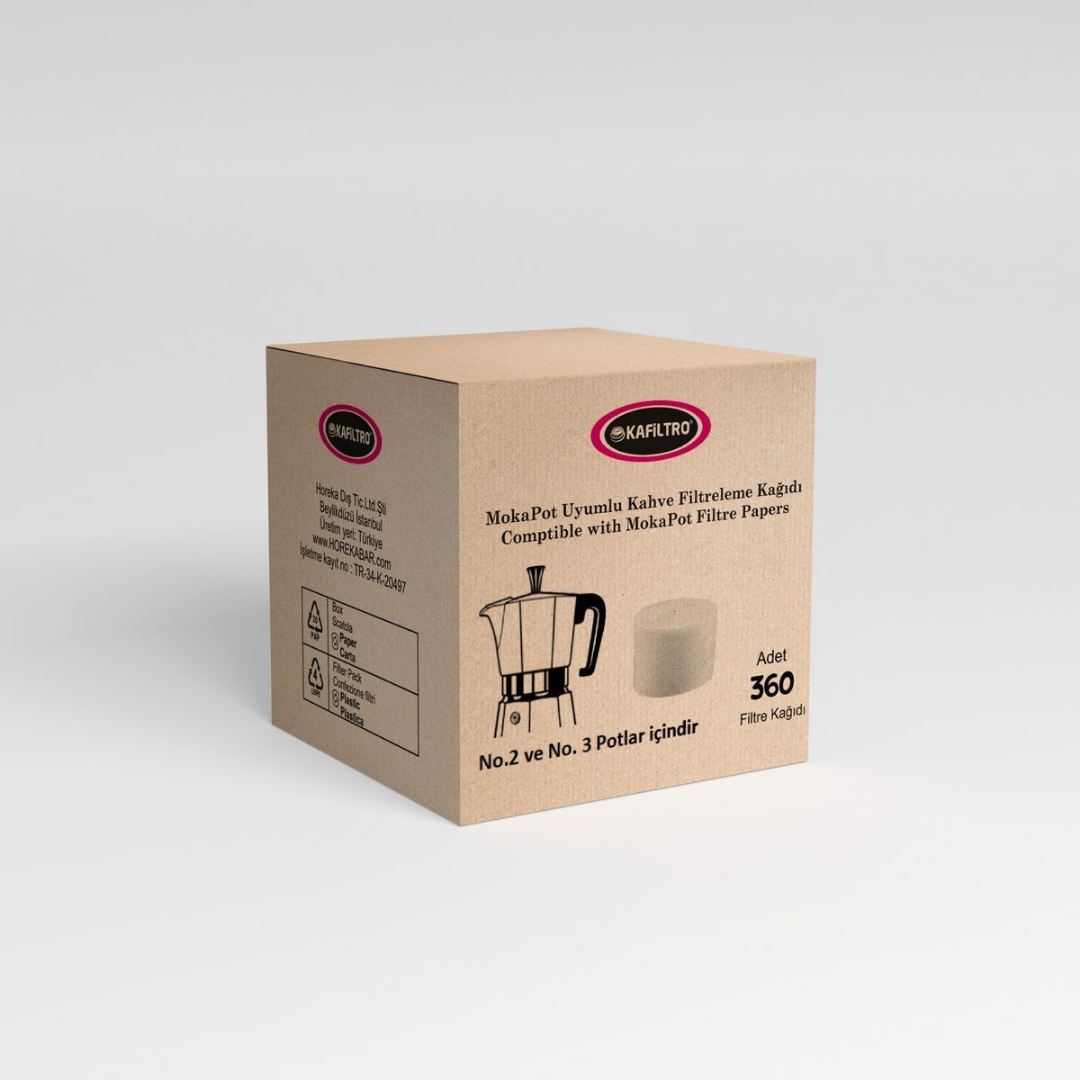 Kafiltro Mokapot Filtre Kağıdı No:2 & No:3 (56 mm Uyumlu)
