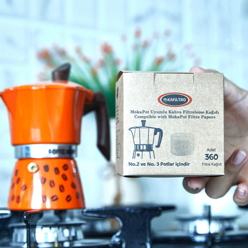 Kafiltro Mokapot Filtre Kağıdı No:2 & No:3 (56 mm Uyumlu)