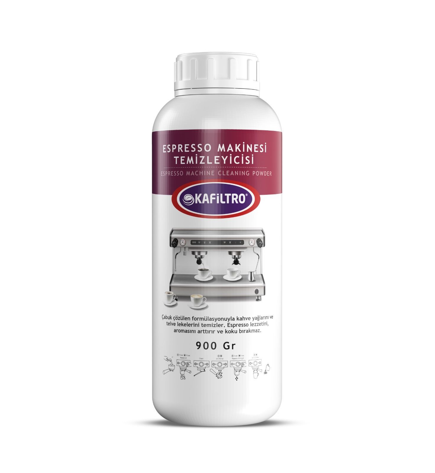 Kafiltro Espresso Makine Temizleyici Toz 900 Gr.