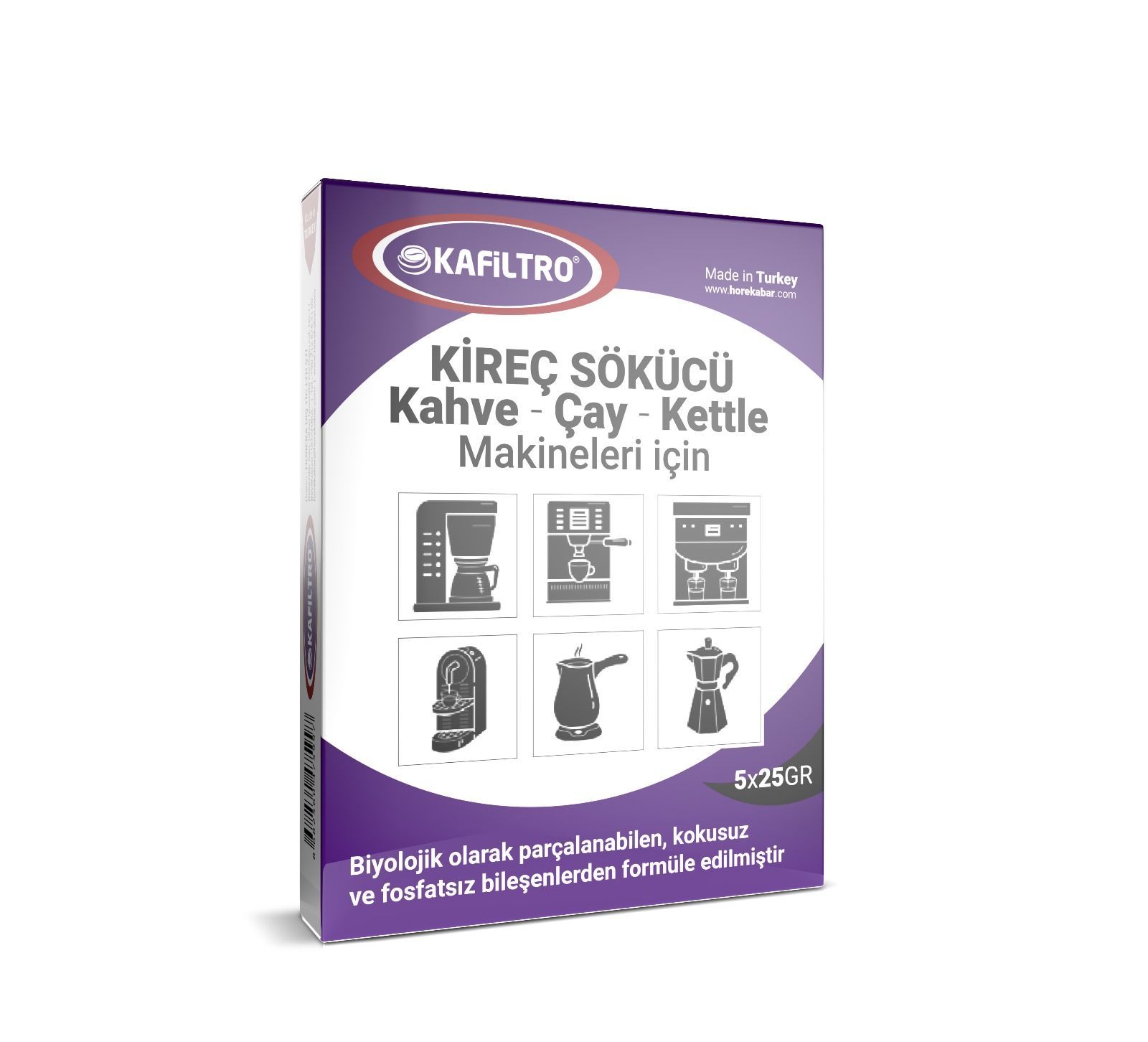 Kafiltro Kireç Çözücü Toz 5x25 gr - Kahve ve Çay Makinesi