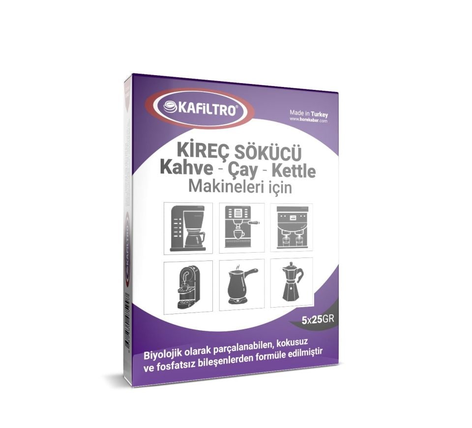Kafiltro Kireç Çözücü Toz 5x25 gr - Kahve ve Çay Makinesi