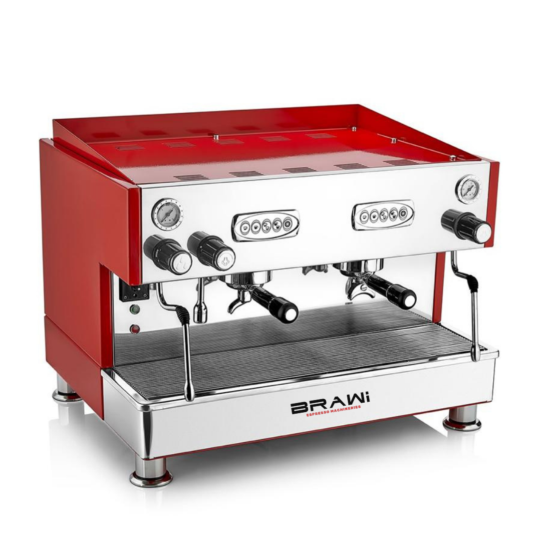 Brawi Efeli EL 2 GR Espresso Kahve Makinesi - Kırmızı, 2 Gruplu