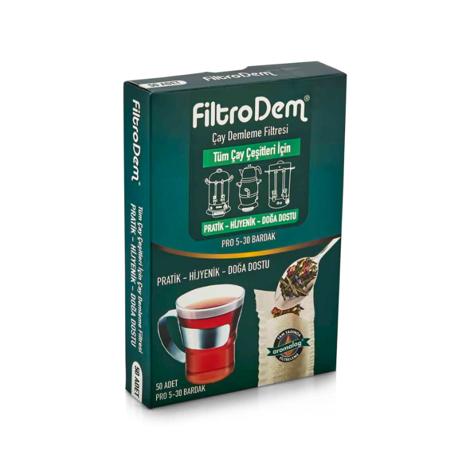 FiltroDem PRO Çay Demleme Filtresi (5-50 Fincan)