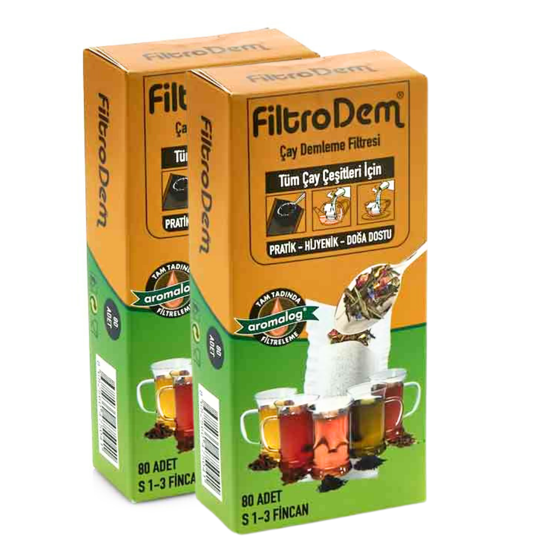 FiltroDem Çay Filtresi S (1-3 Fincan) - Demleme Filtre Kağıdı - 2 Adet