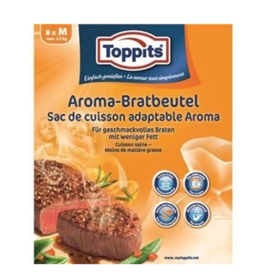 Toppits Aroma - Fırın Torbası (8 Adet / M - 25 X 40 cm) - 3 Paket
