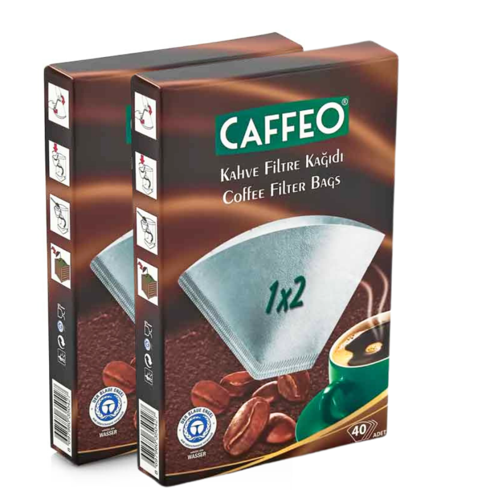 Caffeo 1x2/40 Beyaz Kahve Filtre Kağıdı - 18 Adet