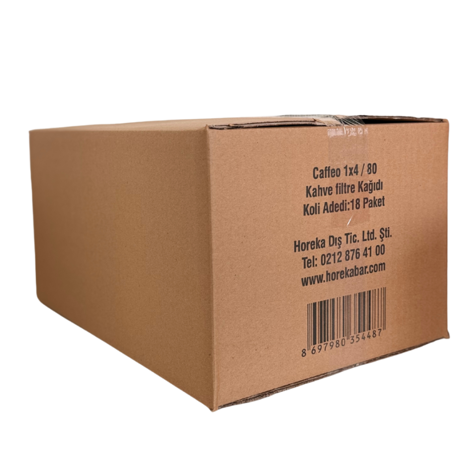 Caffeo 1x4/80 Kahve Rengi Kahve Filtre Kağıdı - 18 Paket(1Koli)