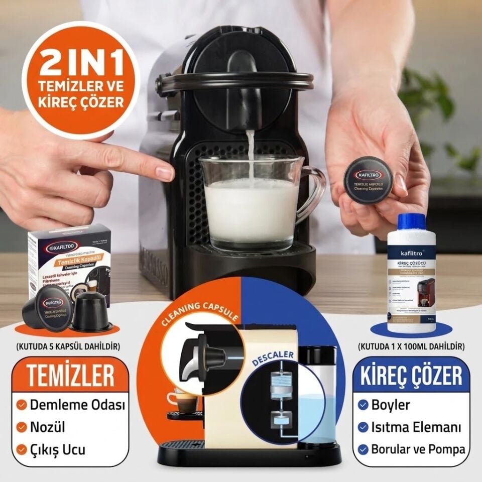 Kafiltro Kapsüllü Makine Temizleme Seti (Nespreso Uyumludur)