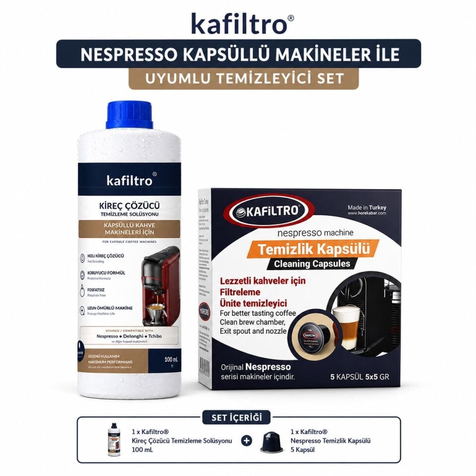 Kafiltro Kapsüllü Makine Temizleme Seti (Nespreso Uyumludur)
